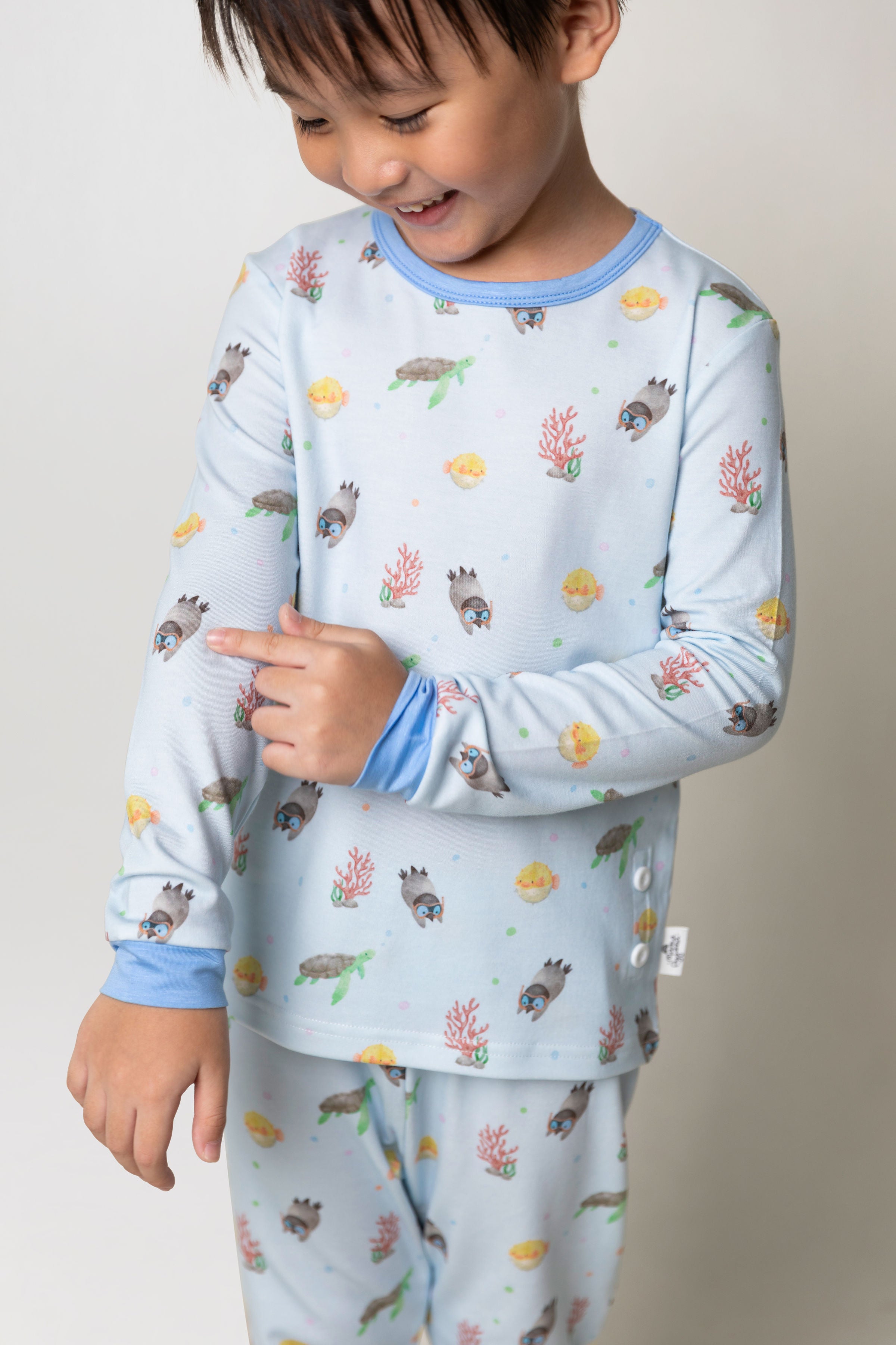 Flippers On Long Sleeve Pyjamas Set