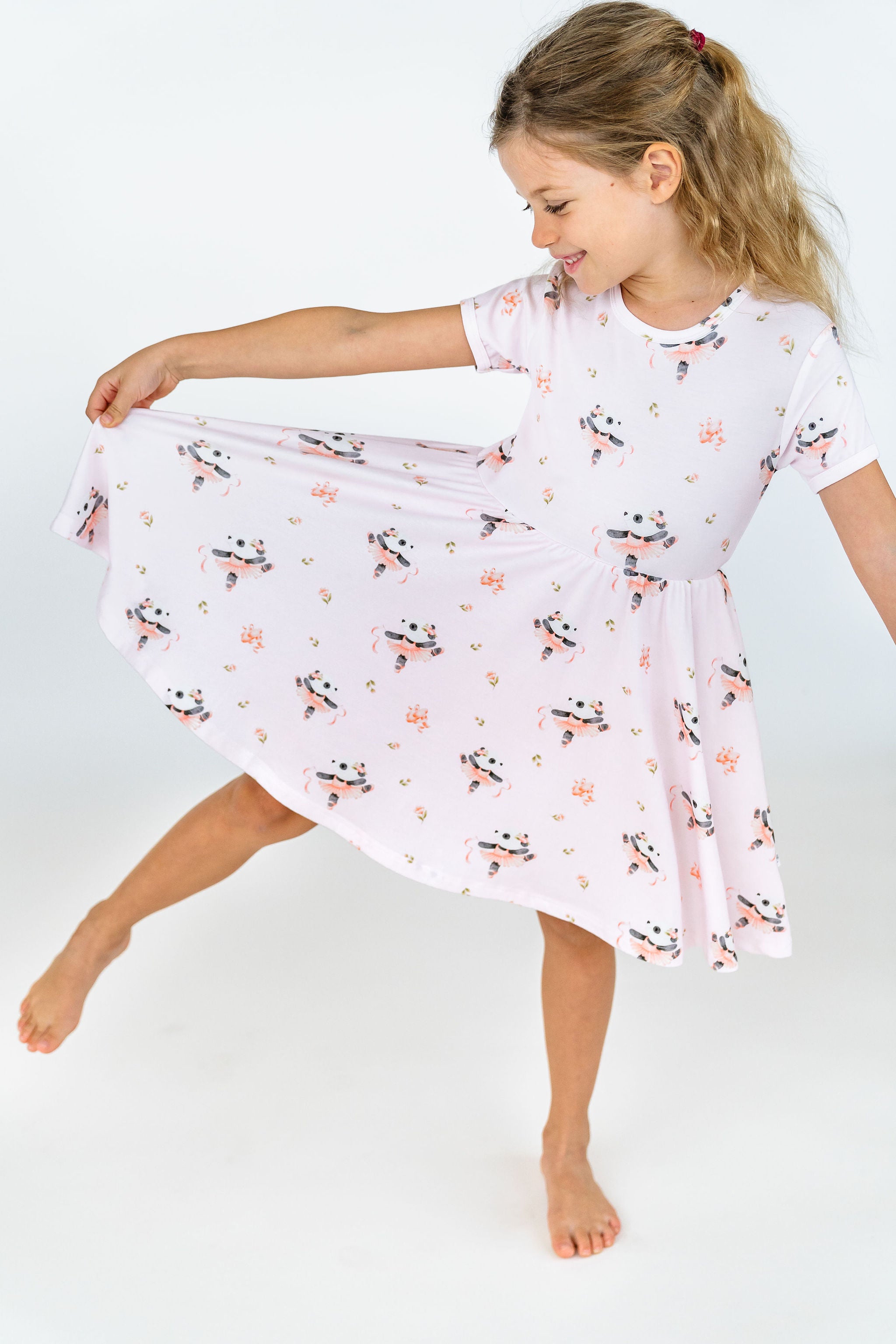 Ballerina Panda Short Sleeve Dress