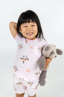 Ballerina Panda Ultra Soft, hypoallergenic and breathable TENCEL™ Short Sleeve T-shirt and Shorts Set