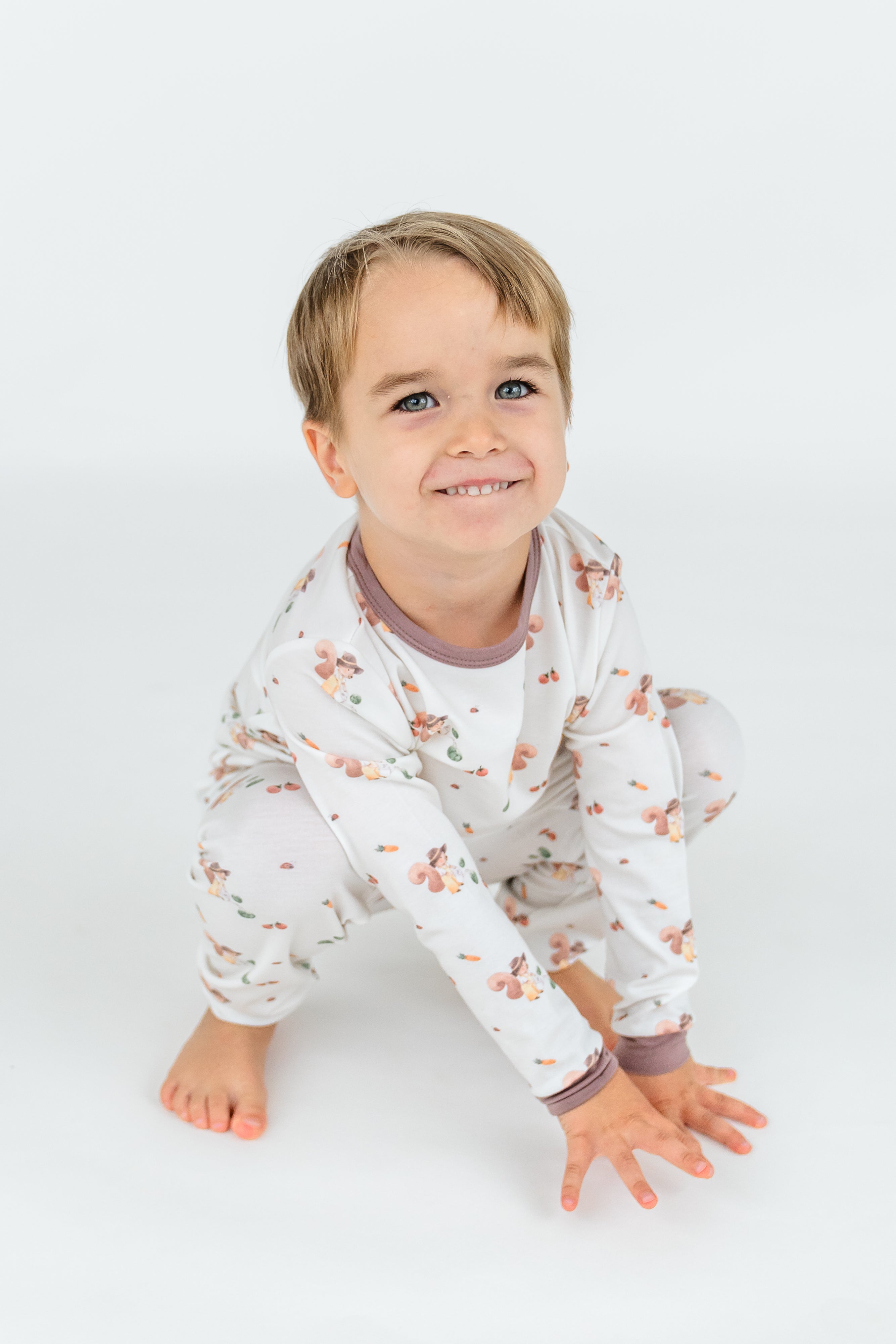 Farmer Squirrel Ultra Soft, hypoallergenic and breathable TENCEL™ Long Sleeve PJ Set